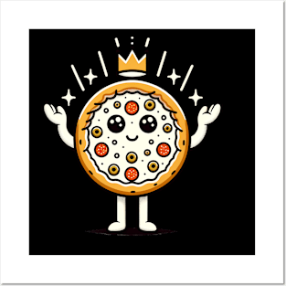 Funny Pizza king, Pizza Lover Posters and Art